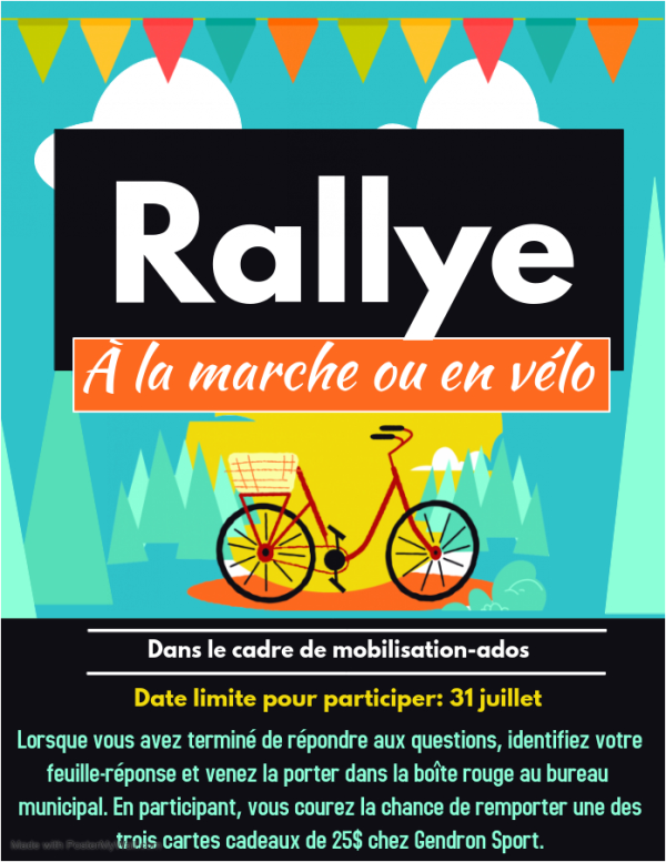 Rallye à pied ou à vélo